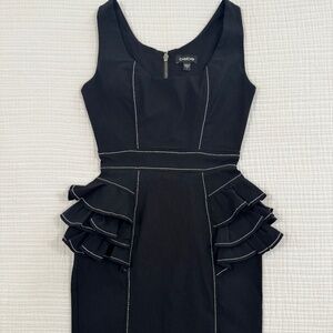bebe mini sexy black Dress Ruffle